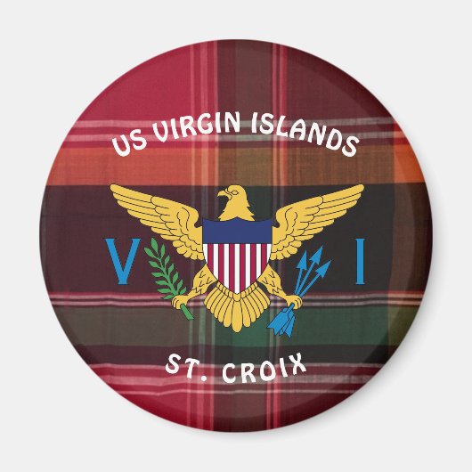 Amerikaanse Maagdeneilanden vlag St. Croix USVI Ma Magneet (Voorkant)