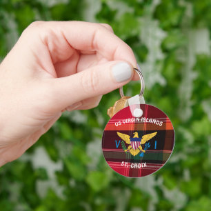 Amerikaanse Maagdeneilanden vlag St. Croix USVI Ma Sleutelhanger
