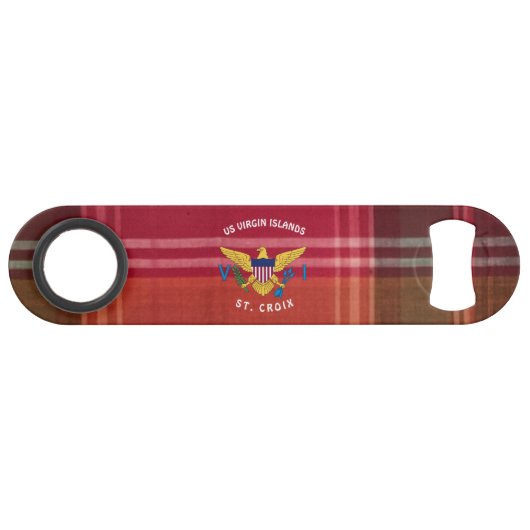 Amerikaanse Maagdeneilanden vlag St. Croix USVI Ma Speed Flessenopener (Achterkant Horizontaal)