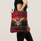 Amerikaanse Maagdeneilanden vlag St. Croix USVI Ma Tote Bag (Dichtbij)