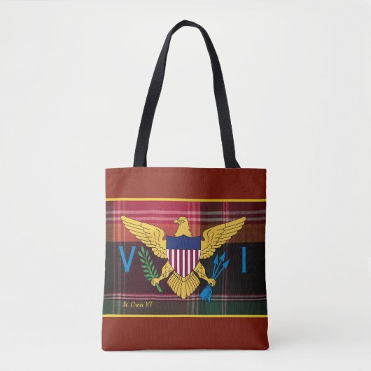 Amerikaanse Maagdeneilanden vlag St. Croix USVI Ma Tote Bag (Voorkant)