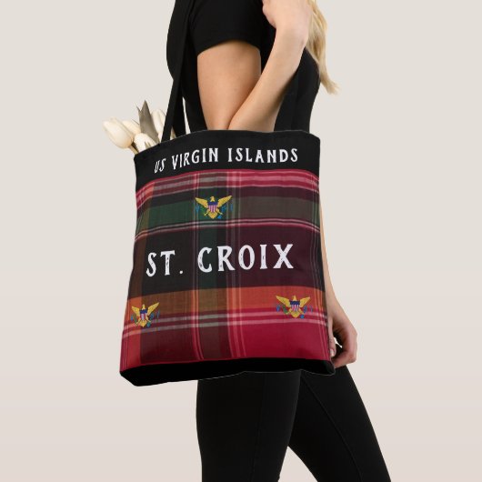 Amerikaanse Maagdeneilanden vlag St. Croix USVI Ma Tote Bag (Dichtbij)