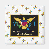 Amerikaanse Maagdeneilanden vlag St. Croix USVI Magneet (Voorkant)