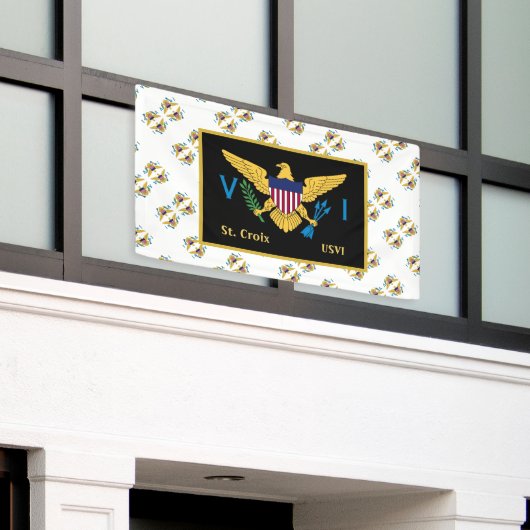 Amerikaanse Maagdeneilanden vlag St. Croix USVI Spandoek (Buitenkant Gebouw)