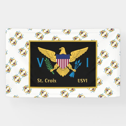Amerikaanse Maagdeneilanden vlag St. Croix USVI Spandoek (Horizontaal)