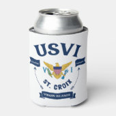 Amerikaanse Maagdeneilanden vlag St. Croix USVI tr Blikjeskoeler (Blikje Voorkant)