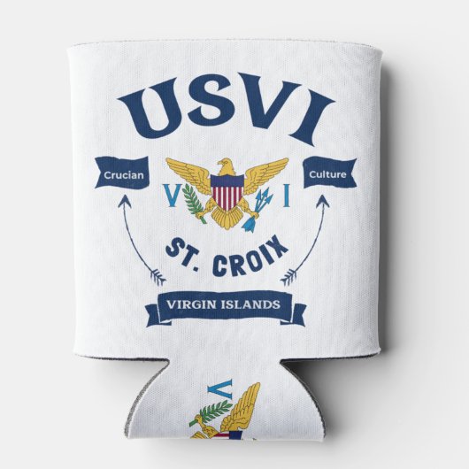 Amerikaanse Maagdeneilanden vlag St. Croix USVI tr Blikjeskoeler (Achterkant)