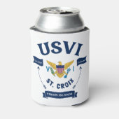 Amerikaanse Maagdeneilanden vlag St. Croix USVI tr Blikjeskoeler (Blikje Achterkant)