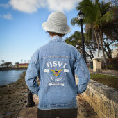 Amerikaanse Maagdeneilanden vlag St. Croix USVI tr Denim Jacket