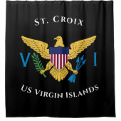 Amerikaanse Maagdeneilanden vlag St. Croix USVI tr Douchegordijn (Voorkant)