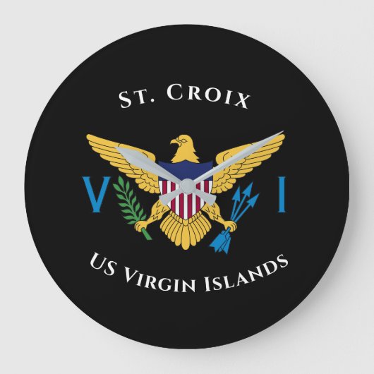 Amerikaanse Maagdeneilanden Vlag St. Croix USVI Tr Grote Klok (Voorkant)