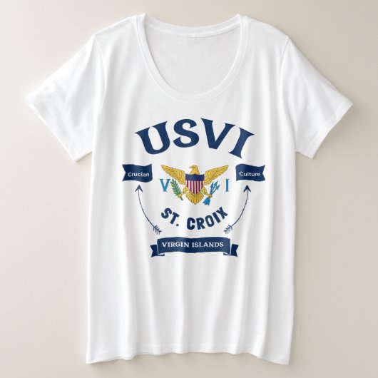 Amerikaanse Maagdeneilanden vlag St. Croix USVI tr Grote Maat T-shirt (Design voorkant)