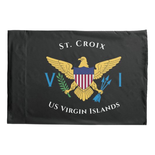 Amerikaanse Maagdeneilanden vlag St. Croix USVI tr Kussensloop (Achterkant)