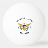 Amerikaanse Maagdeneilanden vlag St. Croix USVI tr Pingpongbal (Achterkant)