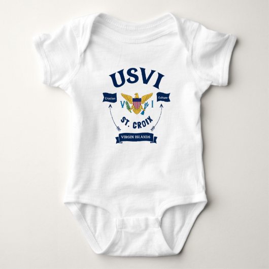 Amerikaanse Maagdeneilanden vlag St. Croix USVI tr Romper (Voorkant)