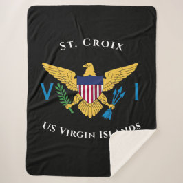 Amerikaanse Maagdeneilanden vlag St. Croix USVI tr Sherpa Deken