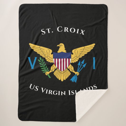 Amerikaanse Maagdeneilanden vlag St. Croix USVI tr Sherpa Deken (Voorkant)
