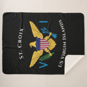 Amerikaanse Maagdeneilanden vlag St. Croix USVI tr Sherpa Deken (Voorkant (horizontaal))