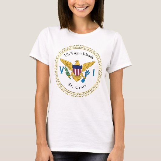 Amerikaanse Maagdeneilanden vlag St. Croix USVI tr T-shirt (Voorkant)
