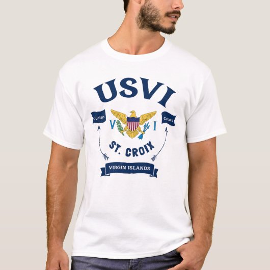 Amerikaanse Maagdeneilanden vlag St. Croix USVI tr T-shirt (Voorkant)