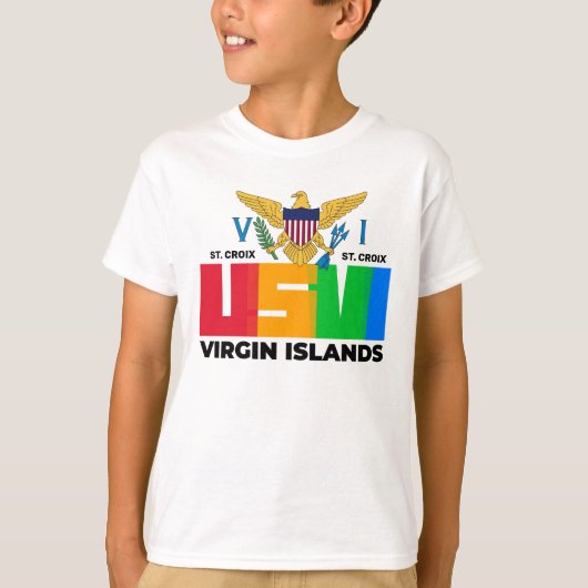 Amerikaanse Maagdeneilanden vlag St. Croix USVI tr T-shirt (Voorkant)