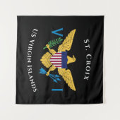 Amerikaanse Maagdeneilanden vlag St. Croix USVI Wandkleed (Voorkant (horizontaal))