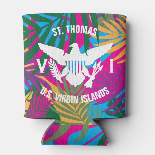 Amerikaanse Maagdeneilanden vlag St. Thomas Colorf Blikjeskoeler (Achterkant)