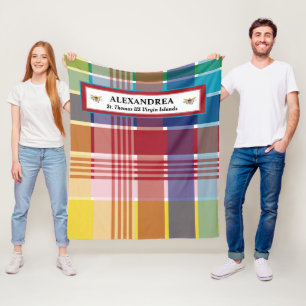 Amerikaanse Maagdeneilanden vlag St. Thomas Madras Fleece Deken
