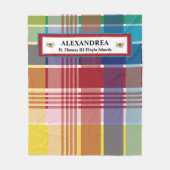 Amerikaanse Maagdeneilanden vlag St. Thomas Madras Fleece Deken (Voorkant)