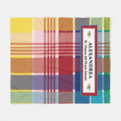 Amerikaanse Maagdeneilanden vlag St. Thomas Madras Fleece Deken (Voorkant (Horizontaal))