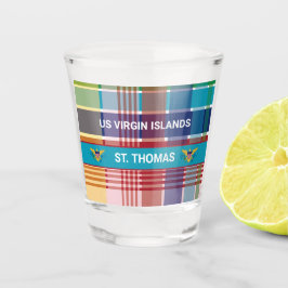 Amerikaanse Maagdeneilanden vlag St. Thomas Madras Shot Glas