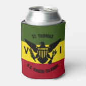 Amerikaanse Maagdeneilanden vlag St. Thomas Red Ye Blikjeskoeler (Blikje Voorkant)