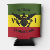 Amerikaanse Maagdeneilanden vlag St. Thomas Red Ye Blikjeskoeler (Voorkant)