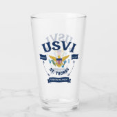 Amerikaanse Maagdeneilanden Vlag St. Thomas USVI C Glas (Achterkant)