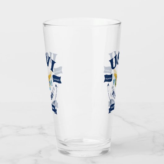 Amerikaanse Maagdeneilanden Vlag St. Thomas USVI C Glas (Links)