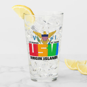 Amerikaanse Maagdeneilanden Vlag St. Thomas USVI C Glas