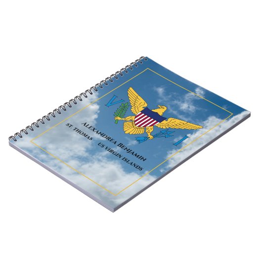 Amerikaanse Maagdeneilanden vlag St. Thomas USVI C Notitieboek (Linkerzijde)