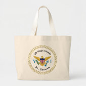 Amerikaanse Maagdeneilanden Vlag St. Thomas USVI Grote Tote Bag (Voorkant)