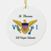 Amerikaanse Maagdeneilanden Vlag St. Thomas USVI K Keramisch Ornament (Voorkant)