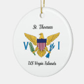 Amerikaanse Maagdeneilanden Vlag St. Thomas USVI K Keramisch Ornament (Links)