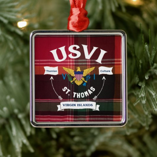 Amerikaanse Maagdeneilanden Vlag St. Thomas USVI K Metalen Ornament (Boom)