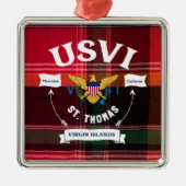 Amerikaanse Maagdeneilanden Vlag St. Thomas USVI K Metalen Ornament (Voorkant)