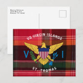 Amerikaanse Maagdeneilanden vlag St. Thomas USVI M Briefkaart (Voorkant / Achterkant)