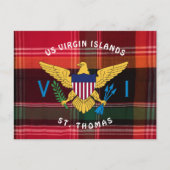 Amerikaanse Maagdeneilanden vlag St. Thomas USVI M Briefkaart (Voorkant)