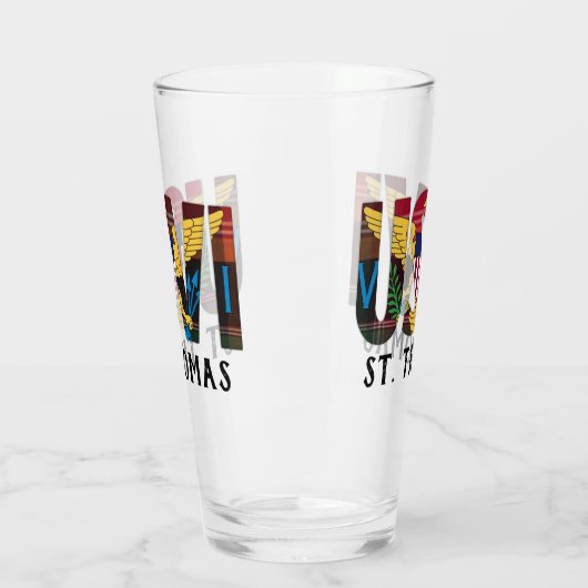 Amerikaanse Maagdeneilanden vlag St. Thomas USVI M Glas (Links)
