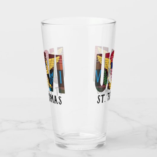 Amerikaanse Maagdeneilanden vlag St. Thomas USVI M Glas (Rechts)
