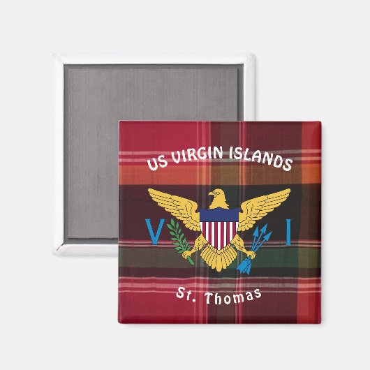 Amerikaanse Maagdeneilanden vlag St. Thomas USVI M Magneet (Voorkant / Achterkant)