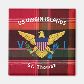 Amerikaanse Maagdeneilanden vlag St. Thomas USVI M Magneet (Voorkant)