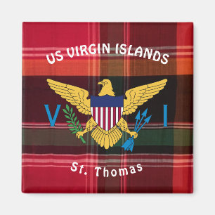 Amerikaanse Maagdeneilanden vlag St. Thomas USVI M Magneet