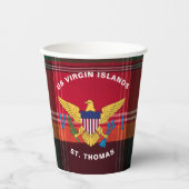 Amerikaanse Maagdeneilanden vlag St. Thomas USVI M Papieren Bekers (Voorkant)